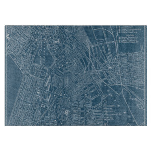 Graphic Map of Boston Cutting Board