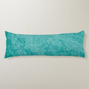Graphic Map of New York Body Cushion
