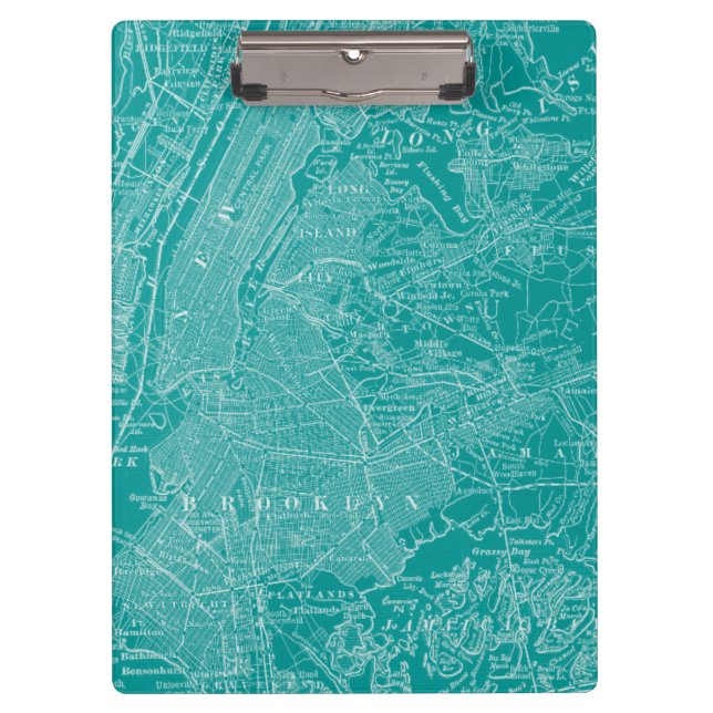 Graphic Map of New York Clipboard (Front)