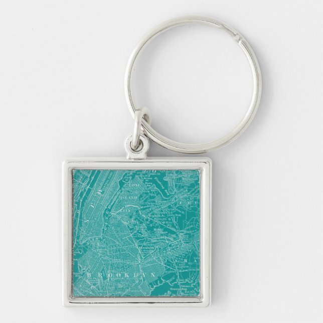 Graphic Map of New York Key Ring (Front)