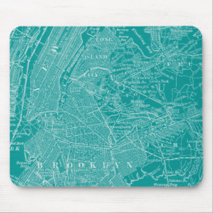 Graphic Map of New York Mouse Pad