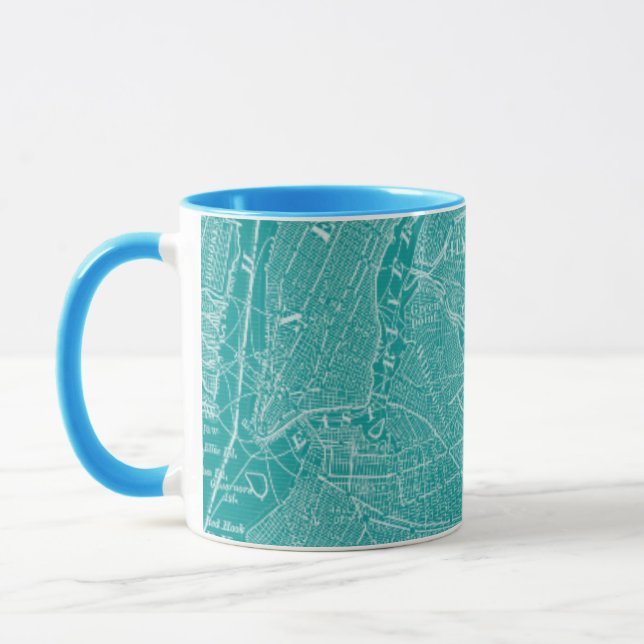 Graphic Map of New York Mug (Left)