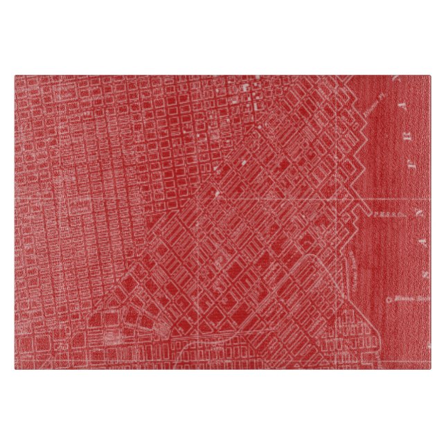 Graphic Map of San Francisco Cutting Board (Front)