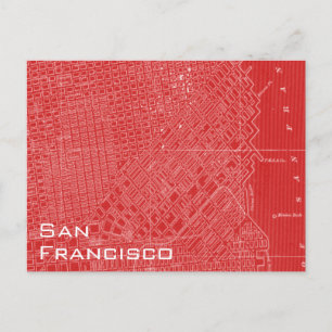 Graphic Map of San Francisco Postcard