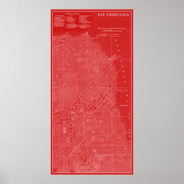Graphic Map of San Francisco Poster (Front)