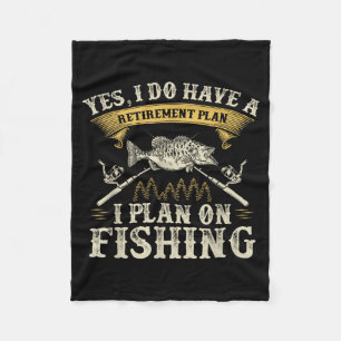 Graphic Men Bass Fishing Retirement Fishermen Fleece Blanket