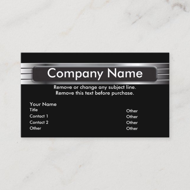 Graphic Metal Business Card template (Front)