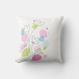 Graphic modern flower petal pillow