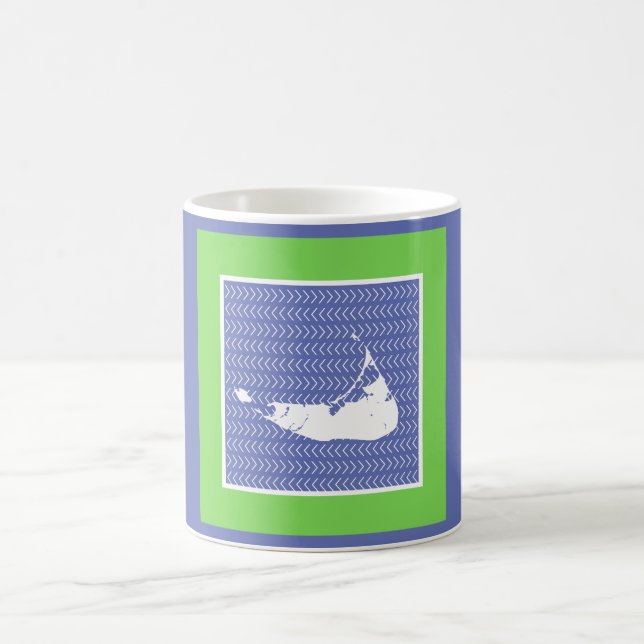 Graphic Nantucket on Hand Illustrated Pattern Mug (Center)