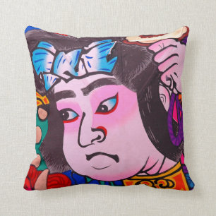 Graphic on Japanese Traditional Kiteart,kite,samur Cushion