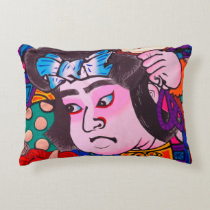 Graphic on Japanese Traditional Kiteart,kite,samur Decorative Cushion