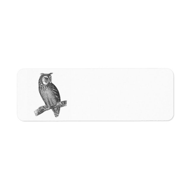 Graphic Owl Return Address Label (Front)