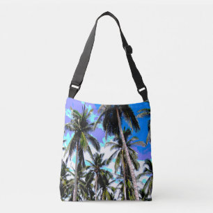 Graphic Palm Trees Design Crossbody Bag
