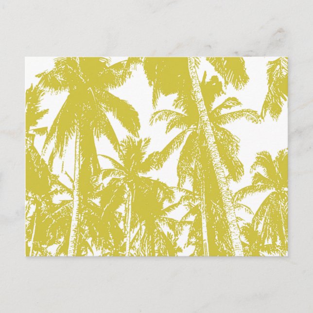 Graphic Palm Trees Design Postcard (Front)
