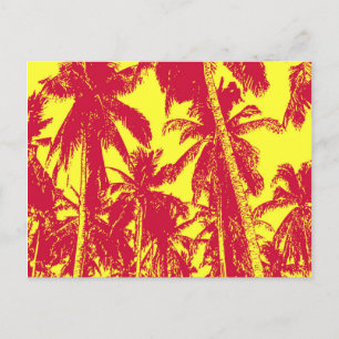 Graphic Palm Trees Design Postcard