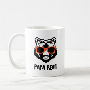 Graphic Papa Bear Personalized Coffee Mug