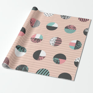 Graphic patterned circles seamless pattern. Vintag Wrapping Paper