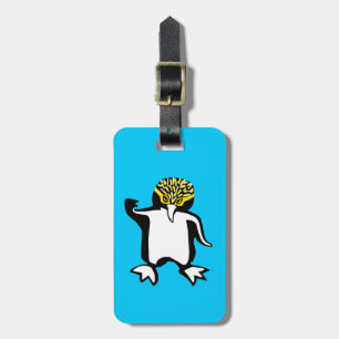 Graphic PENGUIN - Endangered animal - Blue Luggage Tag
