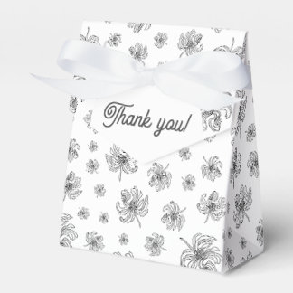 Graphic peonies. favour box