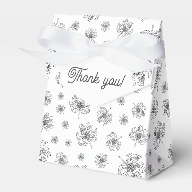 Graphic peonies. favour box (Front Side)