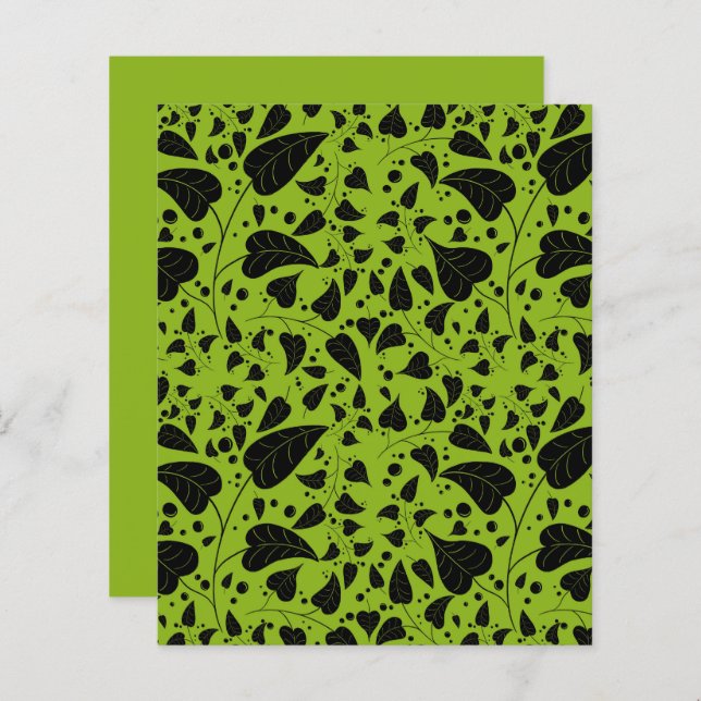 Graphic plant green black vines (Front/Back)