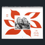 Graphic Poinsettia Christmas Photo Calendar<br><div class="desc">Graphic interpretation of a poinsettia in custom colour on the cover. Customise the text on the front and photos inside. Template cover photo image: Freepik.com</div>