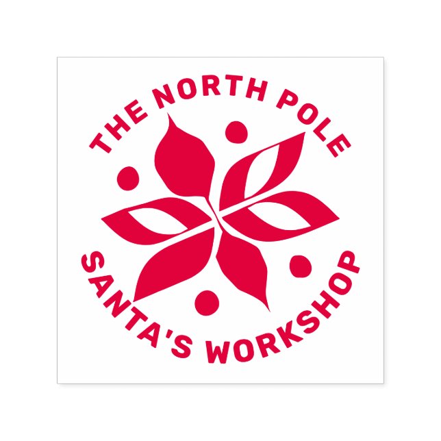 Graphic Poinsettia Self-inking Stamp (Design)