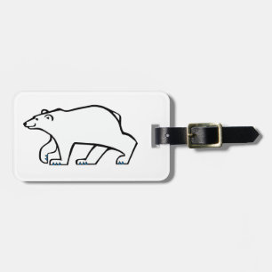 Graphic POLAR BEAR - Arctic wildlife - Ice white Luggage Tag