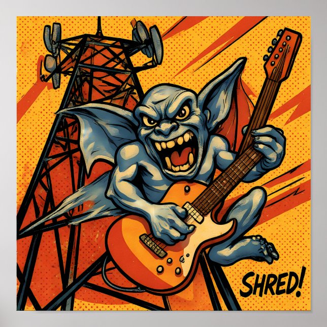 Graphic Pop Art Panel: SIGNAL SHRED! Comic Style Poster (Front)