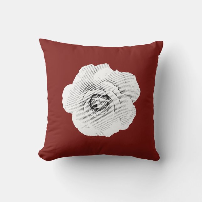 Graphic Rose Pillow (Front)
