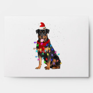 Graphic Rottweiler Xmas Light For Dog Santa Lover Envelope