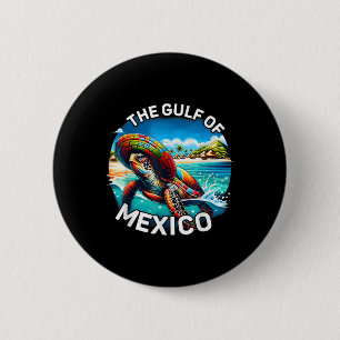Graphic Sea Turtle Gulf Of Mexico Never Forget 6 Cm Round Badge