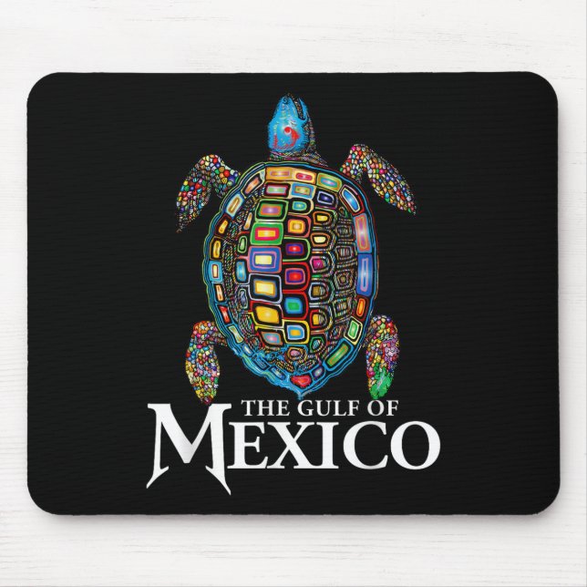 Graphic Sea Turtle Gulf Of Mexico Never Forget Mouse Pad (Front)
