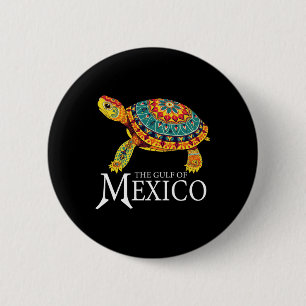 Graphic Sea Turtle Gulf Of Mexico Never Forget Tru 6 Cm Round Badge