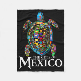 Graphic Sea Turtle Gulf Of Mexico Never Forget Tru Fleece Blanket