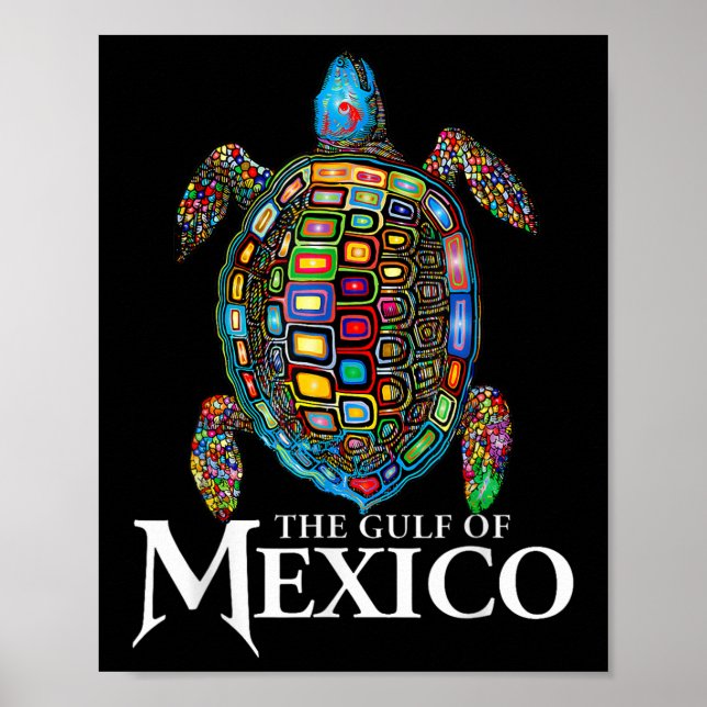 Graphic Sea Turtle Gulf Of Mexico Never Forget Tru Poster (Front)