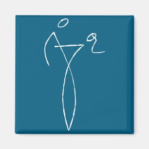 Graphic Shirt Stick Figure Magnet