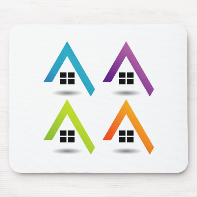 Graphic showing growing real estate market mouse pad (Front)