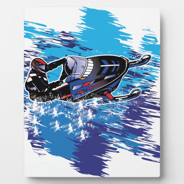 Graphic Snowmobiler Plaque (Front)
