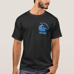 Graphic South Haven Beach Michigan Pocket Wave Sou T-Shirt