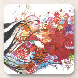 Graphic Sparrow Coaster