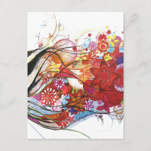 Graphic Sparrow Postcard