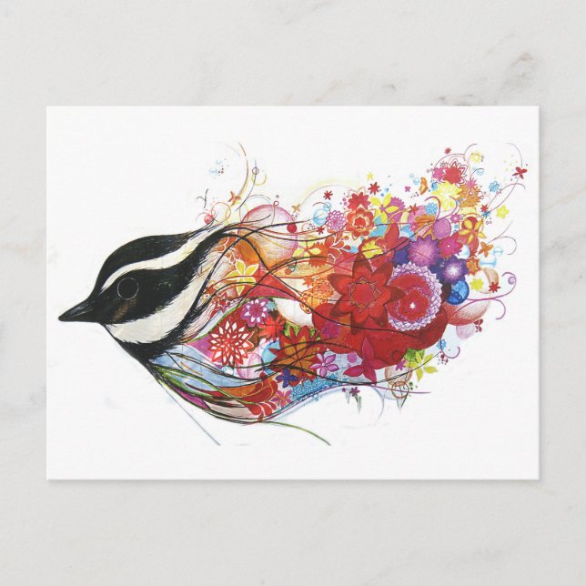 Graphic Sparrow Postcard (Front)