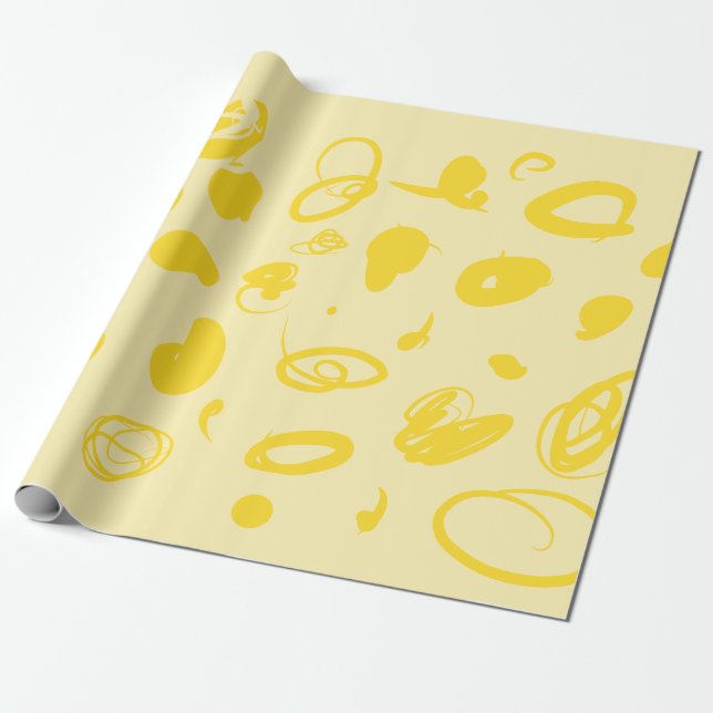 Graphic spots design  wrapping paper (Unrolled)