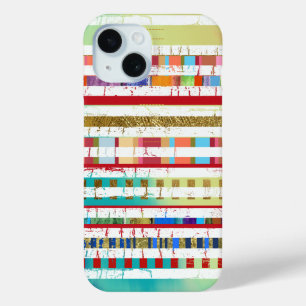 graphic stripes nicely patterned iPhone 15 case