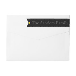 GRAPHIC STYLE RIBBON WRAP AROUND ADDRESS LABEL