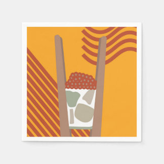 Graphic Sushi Illustrated Paper Napkin