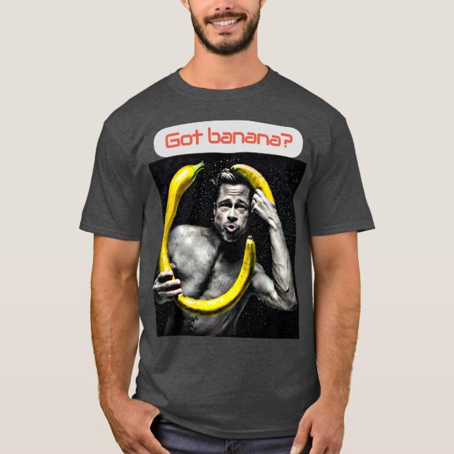 Graphic T-shirt - Vegan Brad ''banana'' Pitt  (Front)