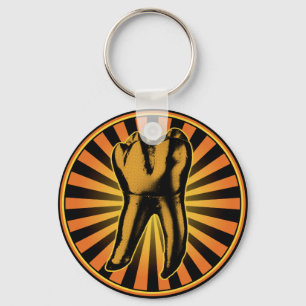 Graphic Tooth Emblem Key Ring