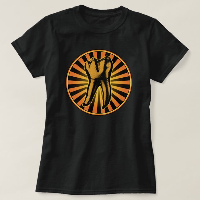 Graphic Tooth Emblem T-Shirt (Design Front)